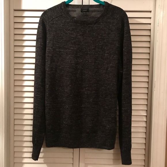 J.Crew Men’s Heathered Coal Sedona Sweater Medium - Picture 3 of 8